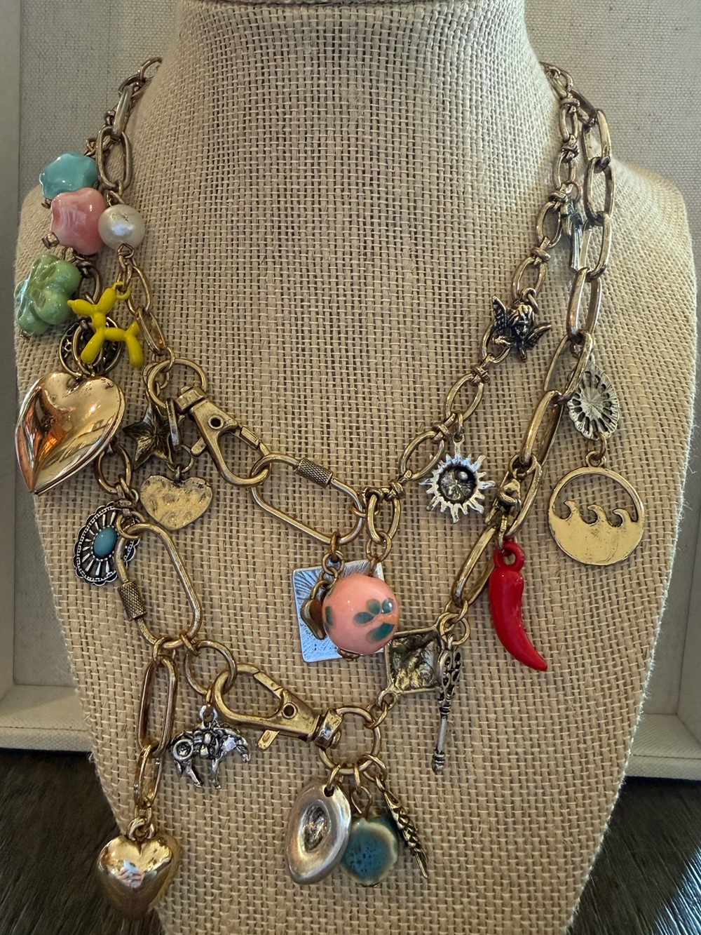 Free People Gone Tone Maxamillion Charm Necklace - Picture 2 of 7